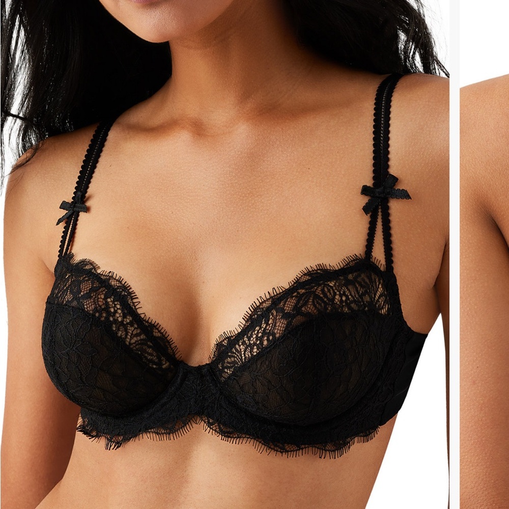 Chic Black Lace Underwire Bra